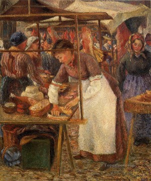  1883 Pintura al %C3%B3leo - El carnicero 1883 Camille Pissarro